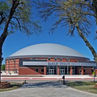 Eagle event center with trees front